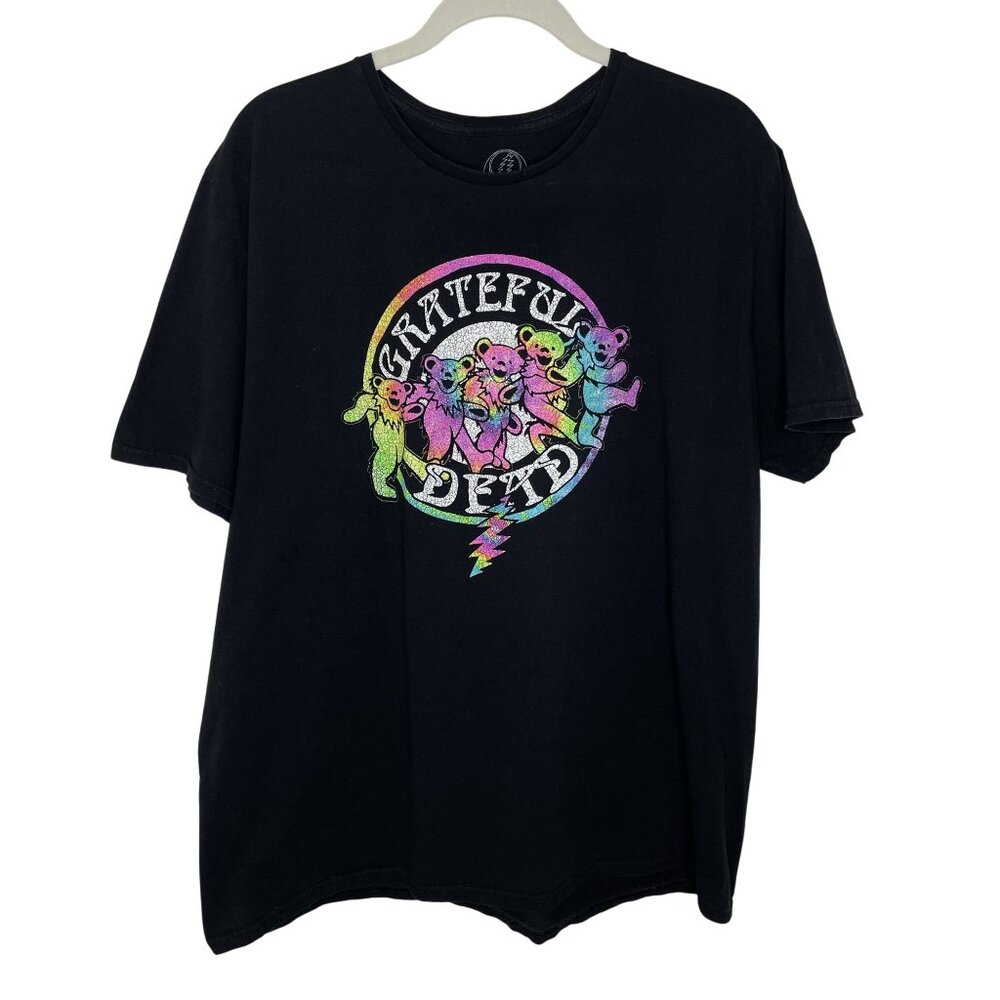 Grateful Dead Black Dancing Bears T-Shirt, 2XL